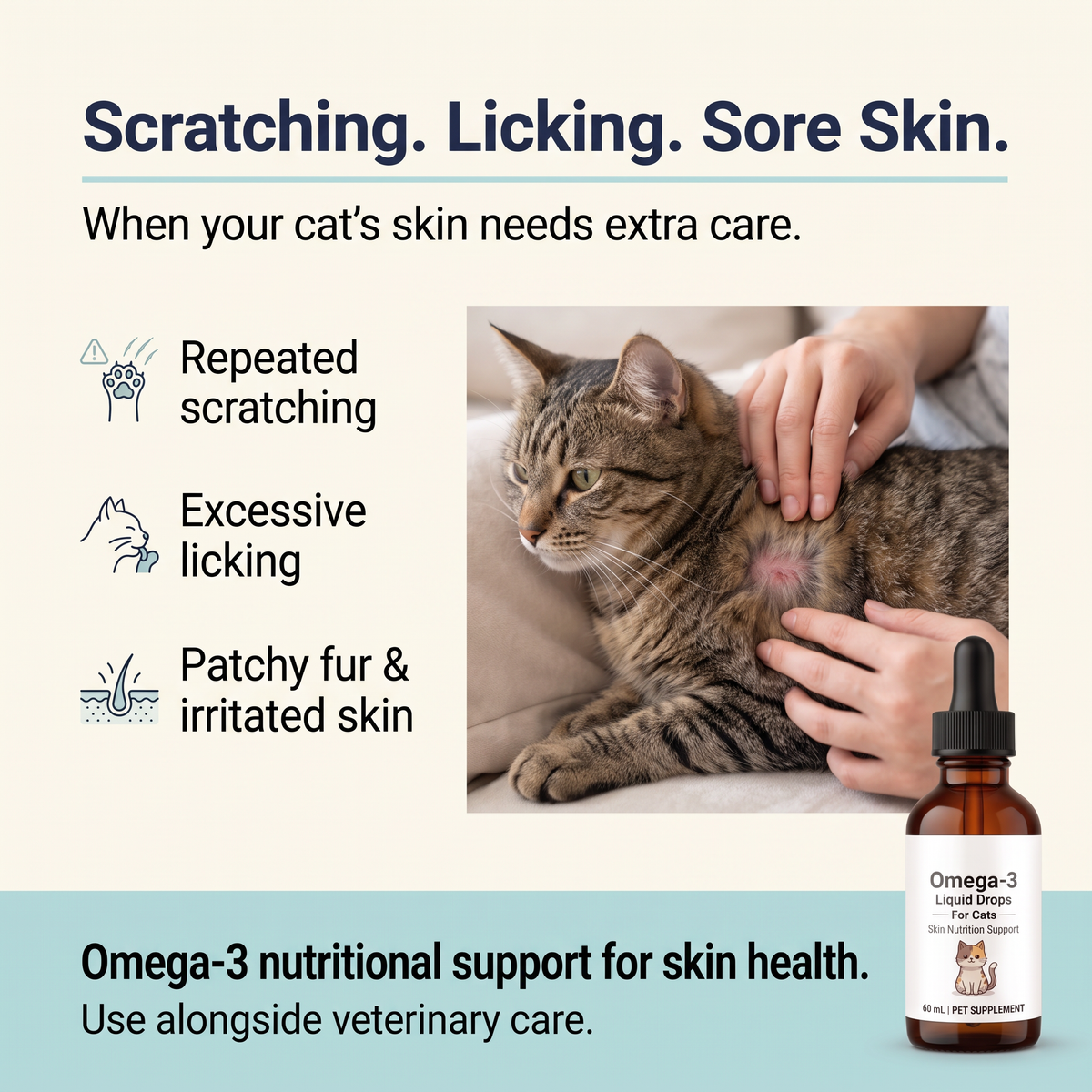Lumigow Omega-3 Skin & Coat Drops for Cats